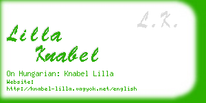 lilla knabel business card